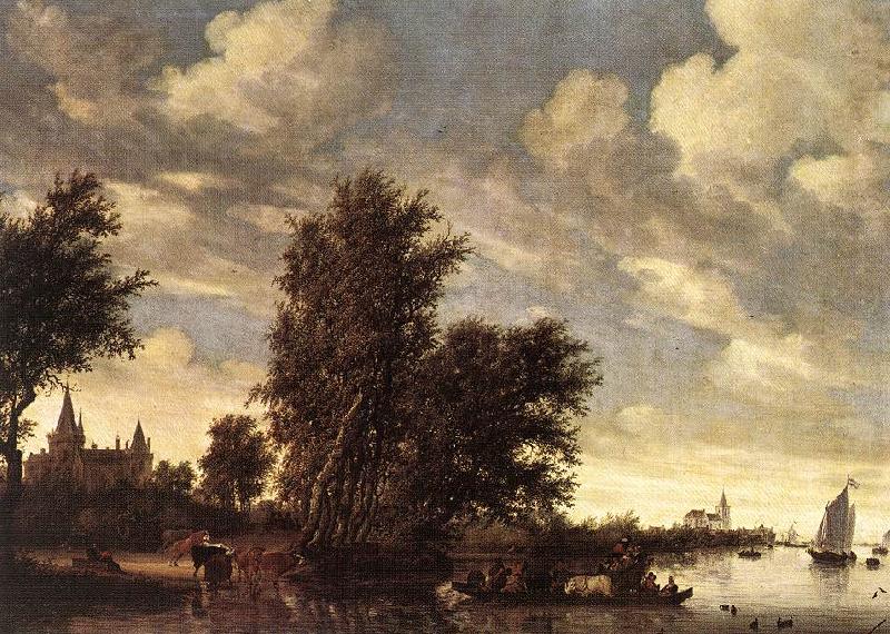 RUYSDAEL, Salomon van The Ferry Boat dh china oil painting image